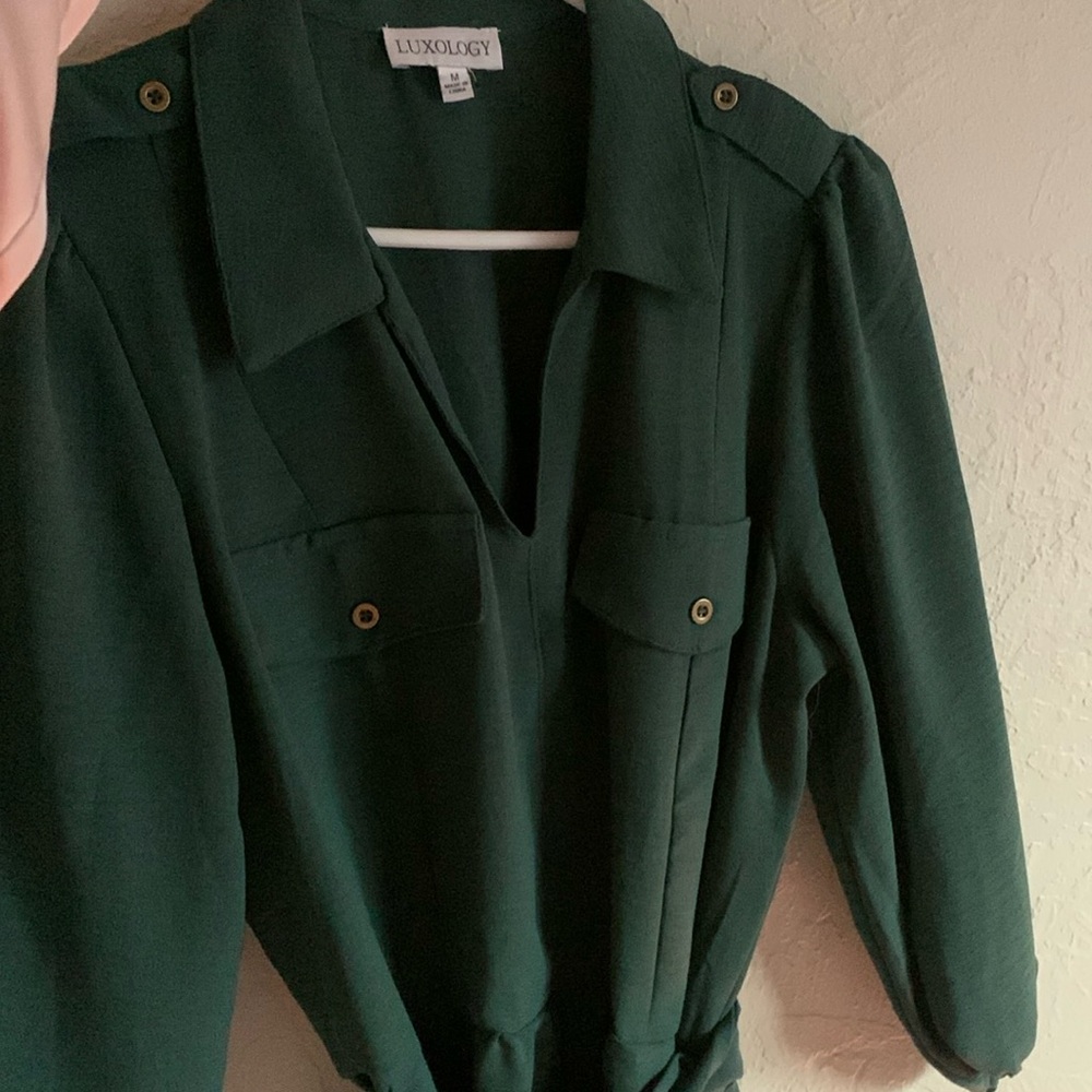 Long Sleeve Green Dress
